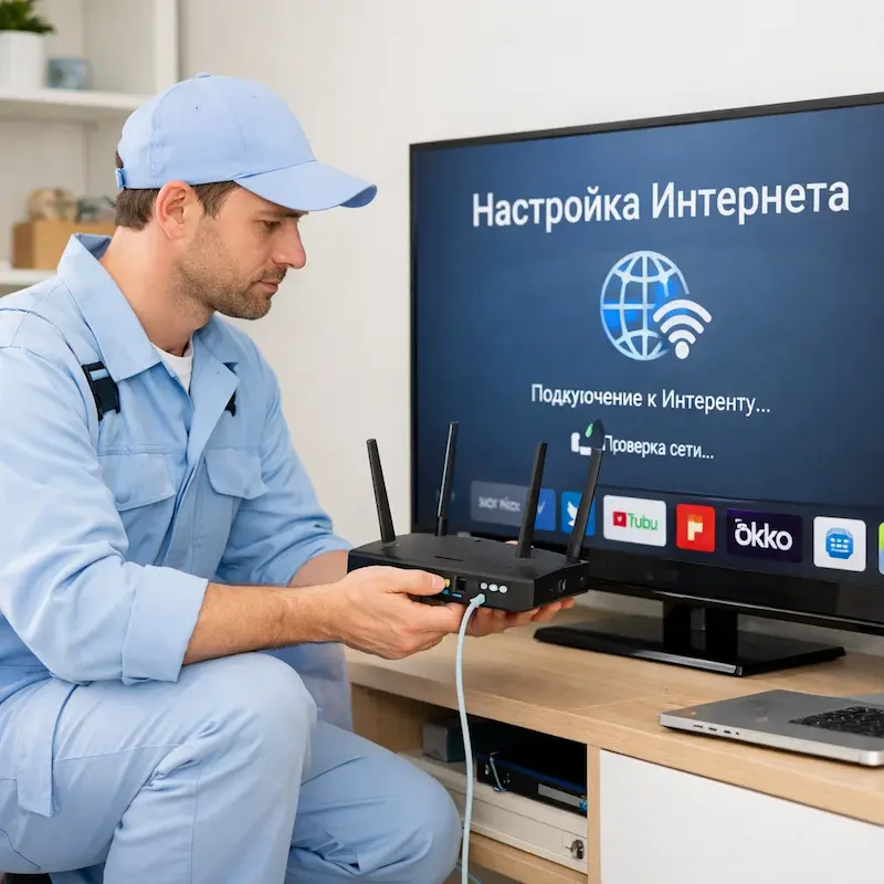 Настройка интернета на телевизоре в Красном Селе