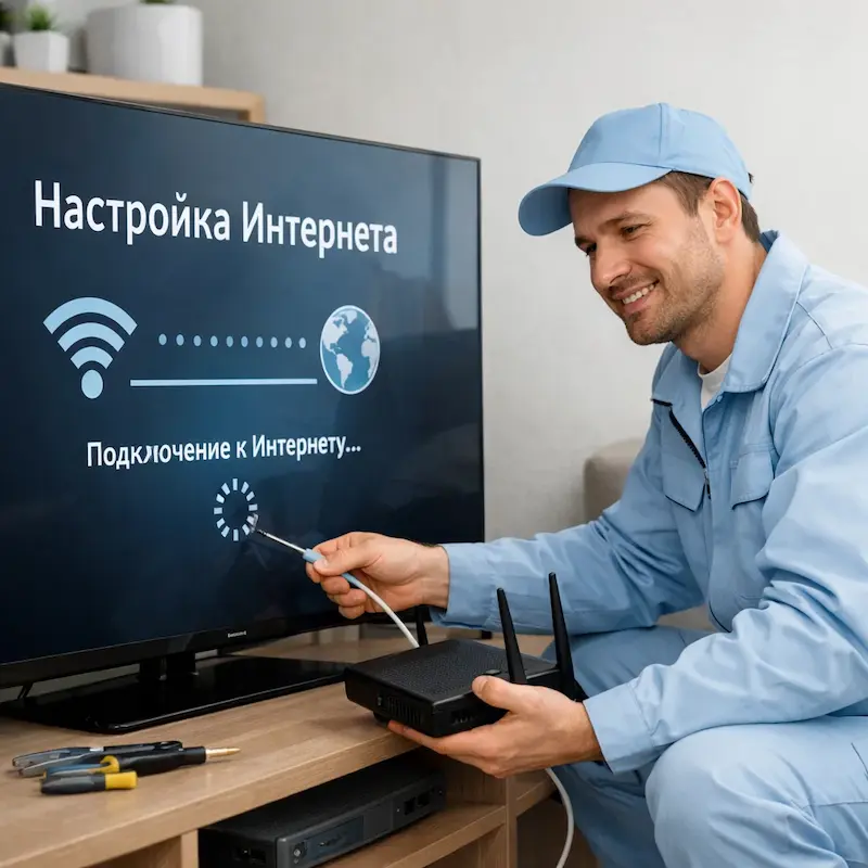 Настройка интернета на ТВ в Красном Селе