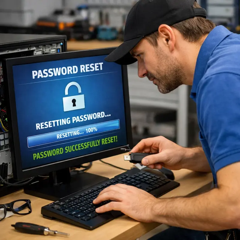 Сброс пароля от компьютера в Красном Селе