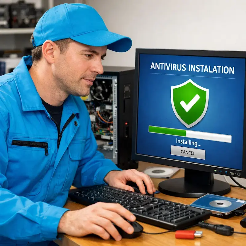 Установка антивируса на ноутбук в Красном Селе